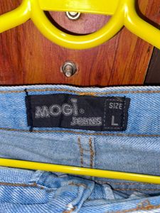 Button-Up Denim Shorts