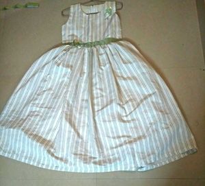 White And Black Lined Frocks