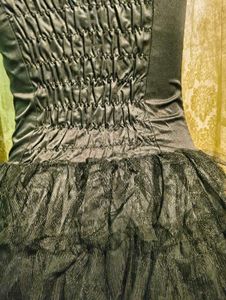 Black &amp; Gold Tulle Mini Dress