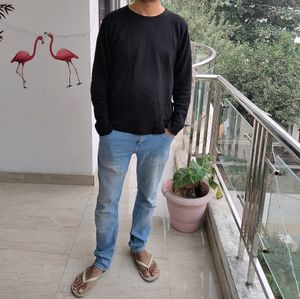 Peter England Black Pullover