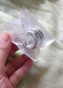 Silver Tone Hoop Earrings