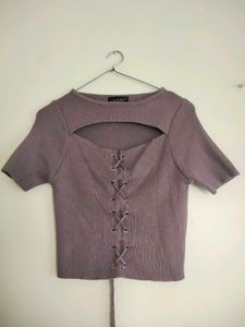 Purple Wine Like Shade Bust Cut Top