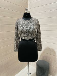 Shein Animal Print Crop Top