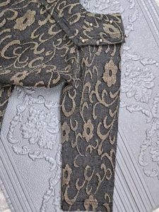 Off Shoulder Black Golden Top