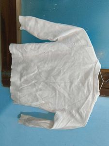 White Crop Cardigan