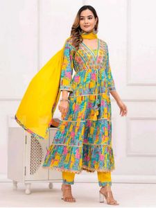 (Our New Bestselling) Colorful Anarkali Suit Set