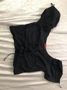 H&M Black Corset Style Top