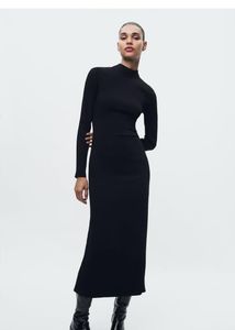 Zara Black Open Back Dress
