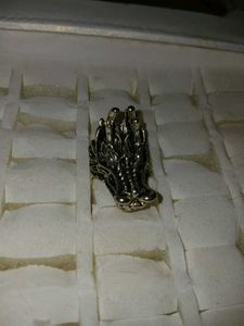 Githic Silver Dragon ring