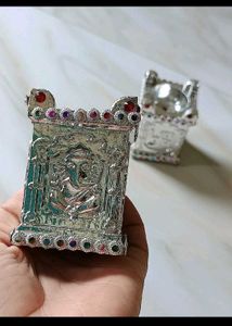 silver diya set of 2 brand new without tag .