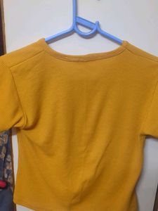 Mustard V-Neck T-Shirt
