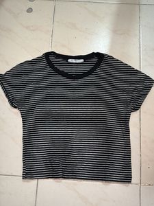 Striped Black Tee