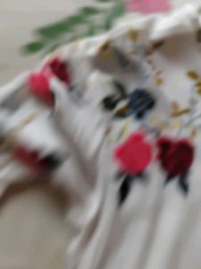 Floral White Top
