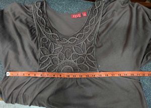 Brown Embroidered Top