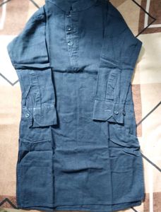 Kids Navy Blue Casual kurta