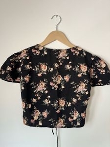 Floral Cinched Crop Top