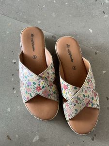 Floral Print Wedge Heels