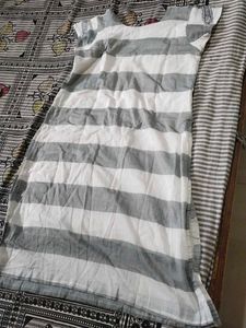 White And Grey 3 Piece Kurti Set