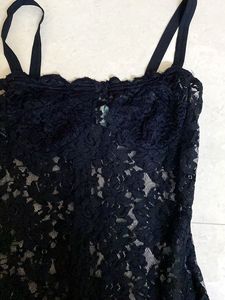 🐈‍⬛Newme Elegant Black Lace Maxi Dress