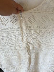 White Lace Sleeveless Dress