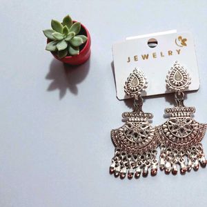 Silver Tone Dangle Earrings