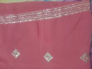 Pretty Peach Saree