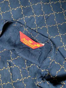 Navy Blue Printed Kurti