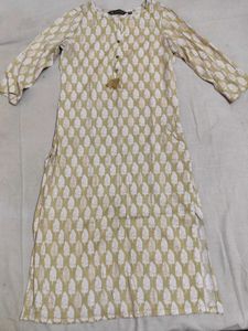 Olive Green Floral Kurta