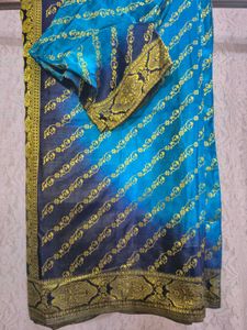 blue saree set