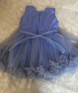 Cute Blue Flower Girl Dress