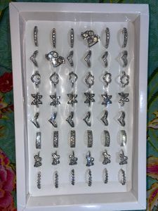 Silver Tone Rhinestone Nose Rings