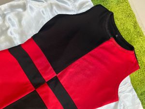 Red &amp; Black Bodycon Dress