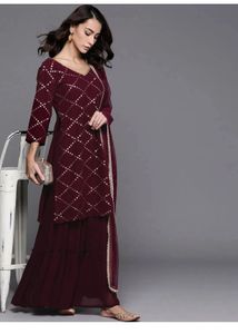 Elegant Maroon Kurta Set