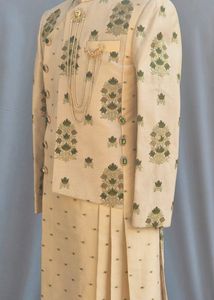 Golden Green Sherwani