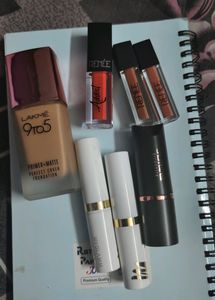 5lipstick+3 lipgloss+1 foundation ....