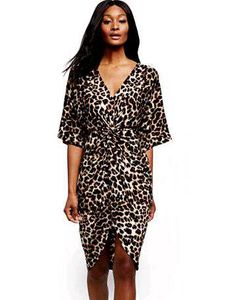 Shein Animalier Front Split Dress
