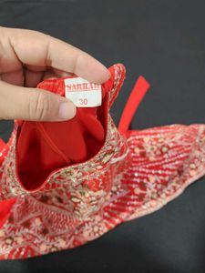 Red sharara suit