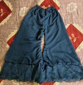 Knee Length Long Frock With Palazzo