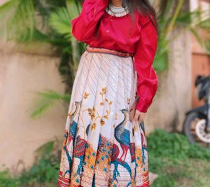 Navratri Lehenga Like Skirt Dress 🎀