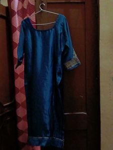 Teal Embellished Indian Dress