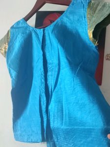 Sky Blue Blouse Nd Gagra