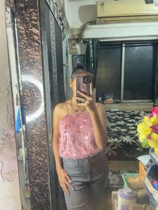 Pink Furr Tube Top💕