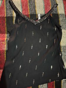 black 90s Bollywood kurti