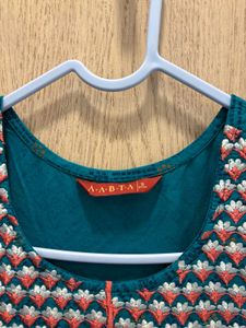 Teal Printed Kurta