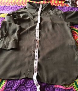 Brown Button-Down Women's Shirt