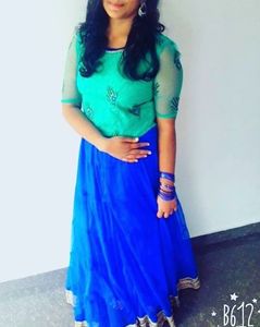 Teal Peacock Blouse