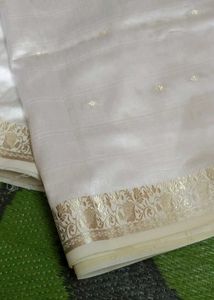 White Katan Saree
