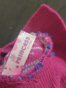 Pink Patterned Poncho