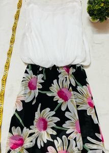 Sale ❗️White And Black Floral Dress