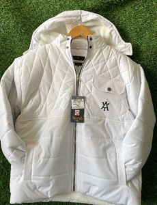 White Quilted Puffer Jacket